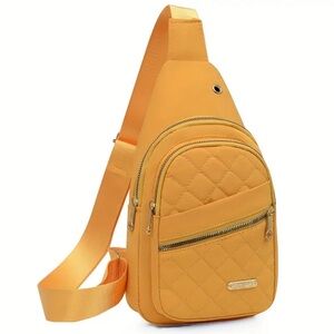 NEW Quilted Orange Sling Bag